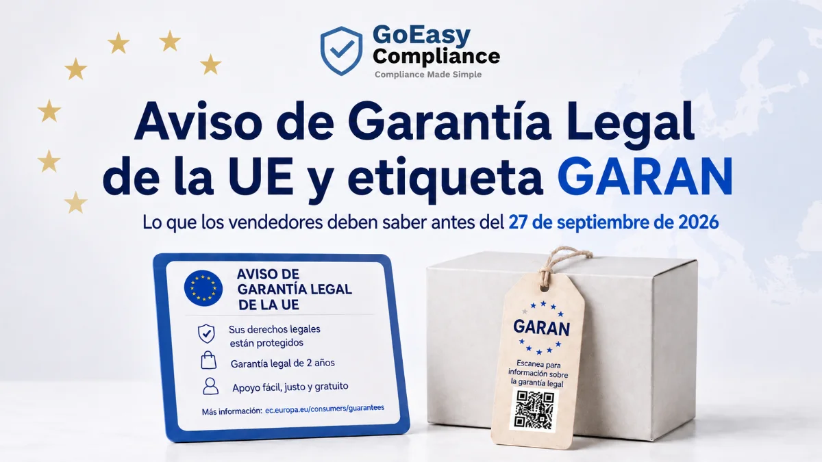Garantia EU, y etiqueta GARAN